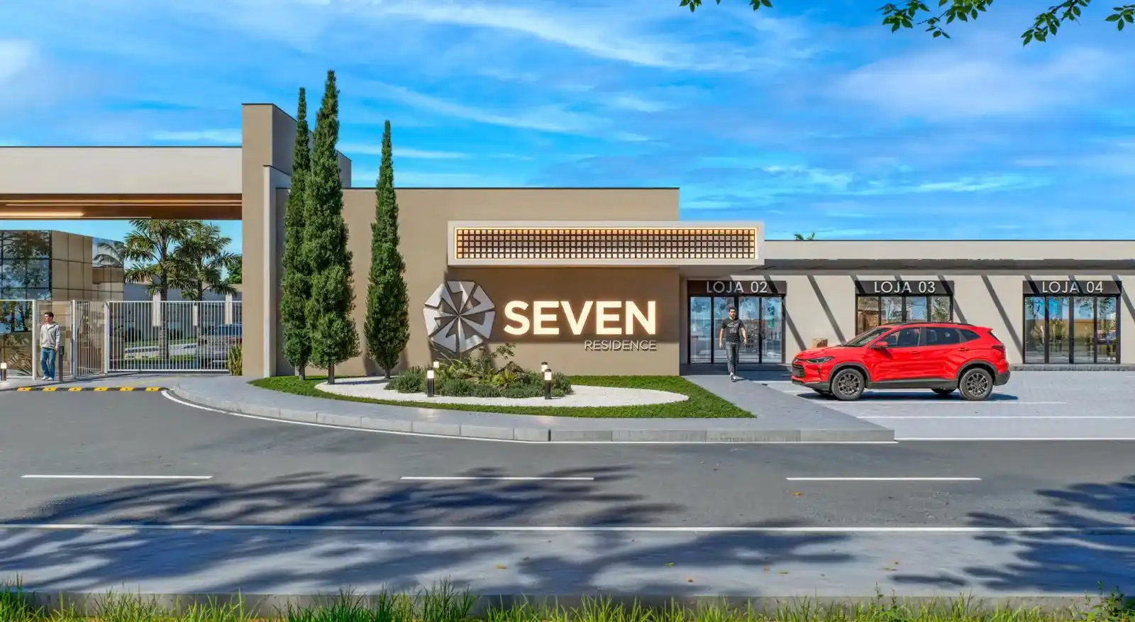 Perspectiva ilustrativa do Seven Residence